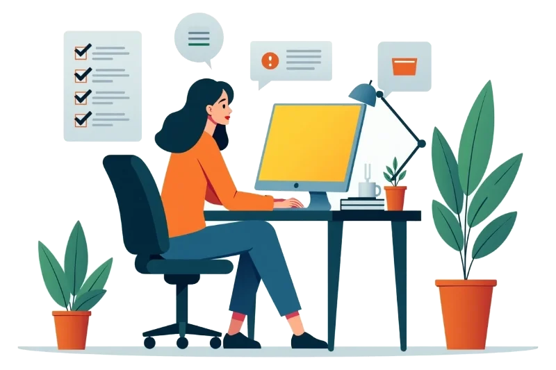 Connected business systems illustration