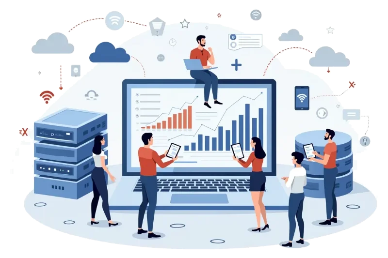 Business accounting dashboard illustration
